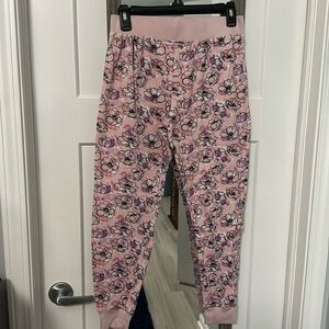 Vera Bradley pink floral cotton jogger pj pants size small!